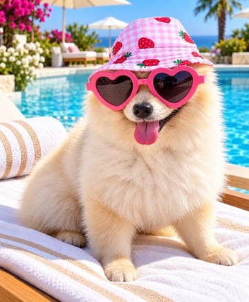 Bear the Pomeranian that travelled from London to Northern Cyprus for her parents wedding